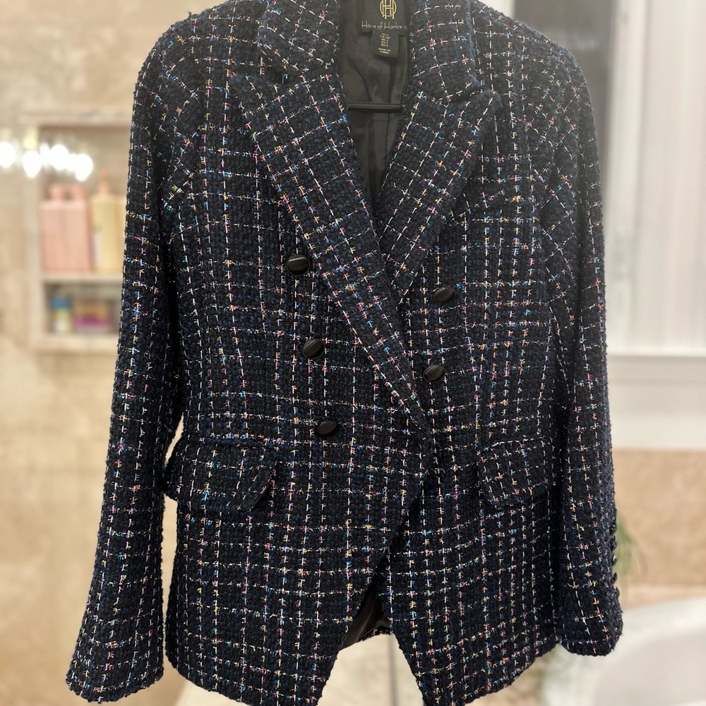 House of Harlow 1960 Multicolor Tweed Blazer